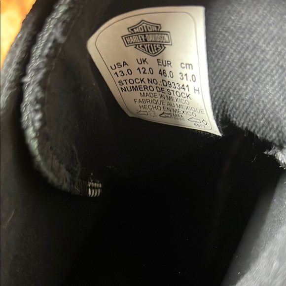 Harley-Davidson Black Motorcycle High-Top Sneakers, Men’s 13 - Picture 8 of 10